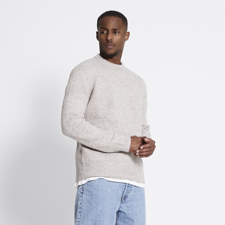 Knit sweater "River" Beige Melange